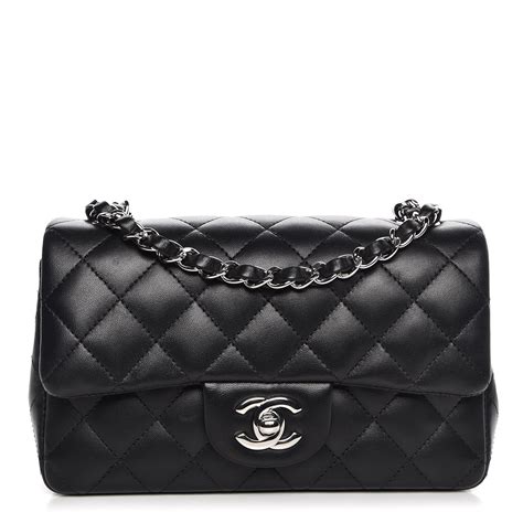 chanel so black mini rectangular|CHANEL Lambskin Quilted Mini Rectangular Flap So Black .